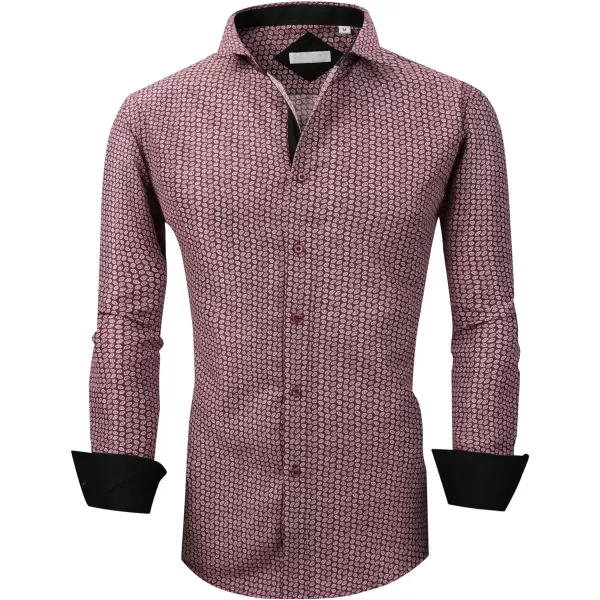 Alex Vando Mens Printed Dress Shirts Long Sleeve Regular Fit Button Down Shirt