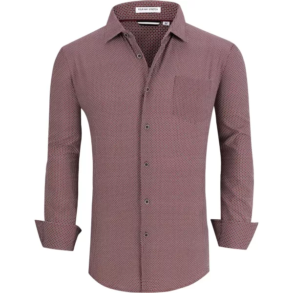Alex Vando Mens Printed Dress Shirts Long Sleeve Regular Fit Button Down Shirt