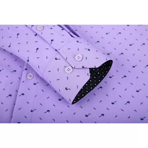 Alex Vando Mens Printed Dress Shirts Long Sleeve Regular Fit Button Down Shirt
