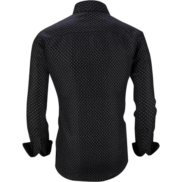 Alex Vando Mens Printed Dress Shirts Long Sleeve Regular Fit Button Down Shirt