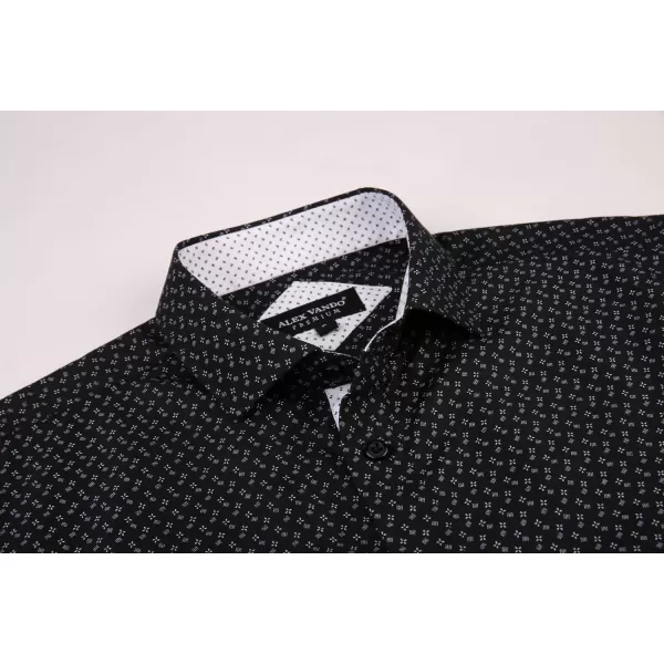 Alex Vando Mens Printed Dress Shirts Long Sleeve Regular Fit Button Down Shirt