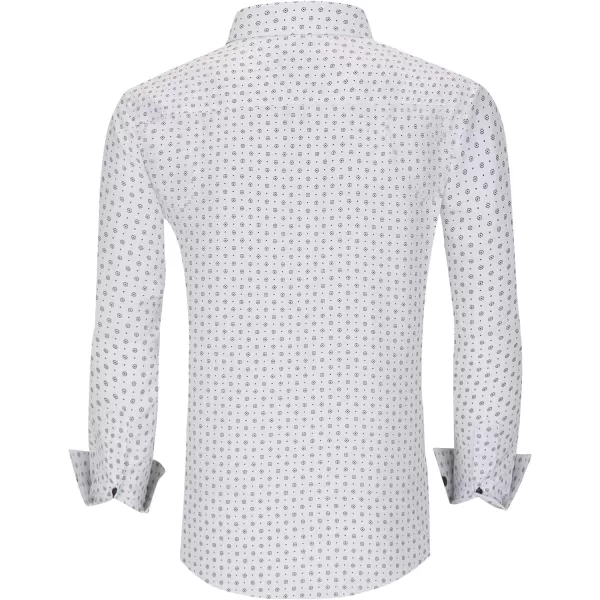 Alex Vando Mens Printed Dress Shirts Long Sleeve Regular Fit Button Down Shirt