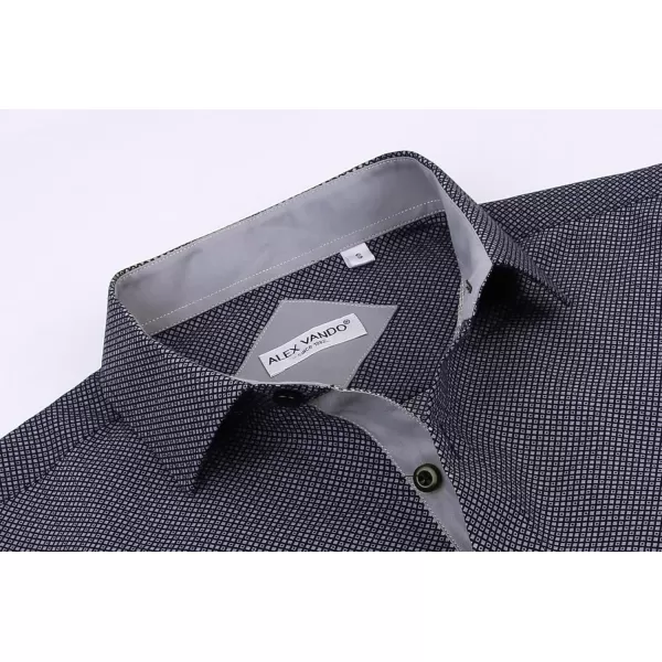 Alex Vando Mens Printed Dress Shirts Long Sleeve Regular Fit Button Down Shirt