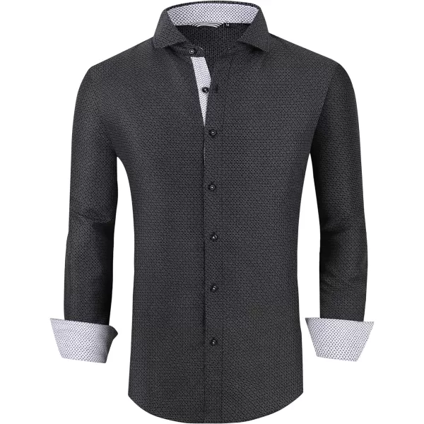 Alex Vando Mens Printed Dress Shirts Long Sleeve Regular Fit Button Down Shirt