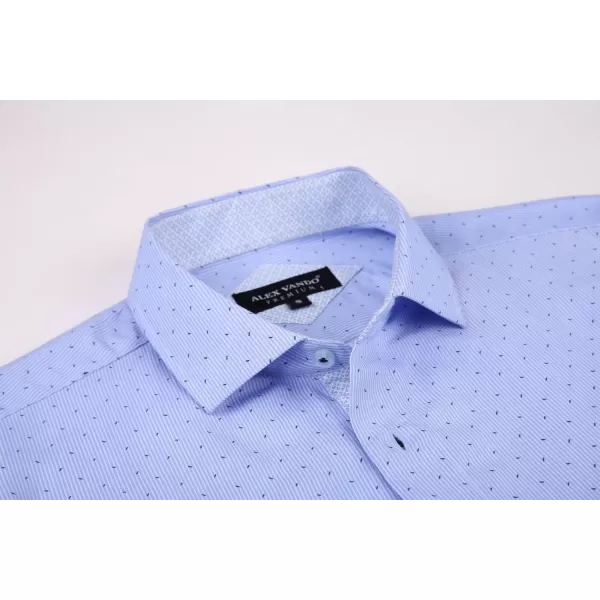 Alex Vando Mens Printed Dress Shirts Long Sleeve Regular Fit Button Down Shirt