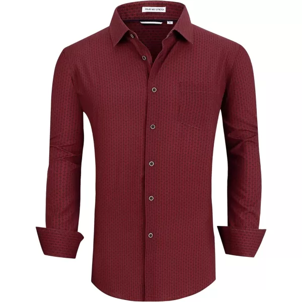 Alex Vando Mens Printed Dress Shirts Long Sleeve Regular Fit Button Down Shirt