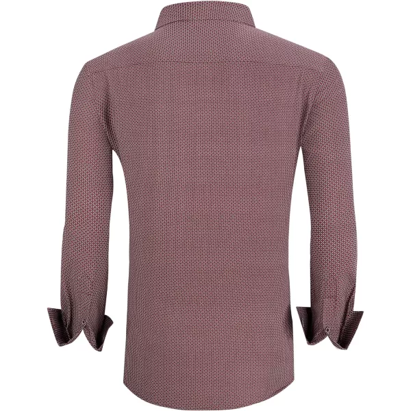 Alex Vando Mens Printed Dress Shirts Long Sleeve Regular Fit Button Down Shirt