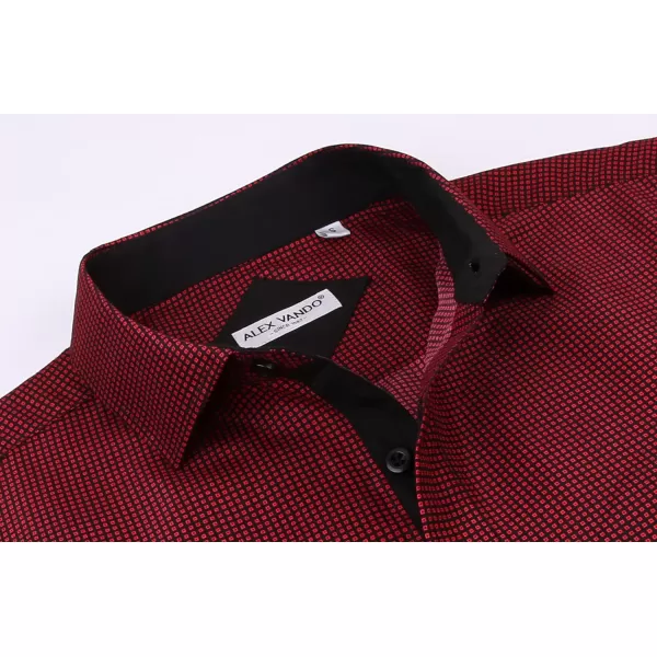 Alex Vando Mens Printed Dress Shirts Long Sleeve Regular Fit Button Down Shirt