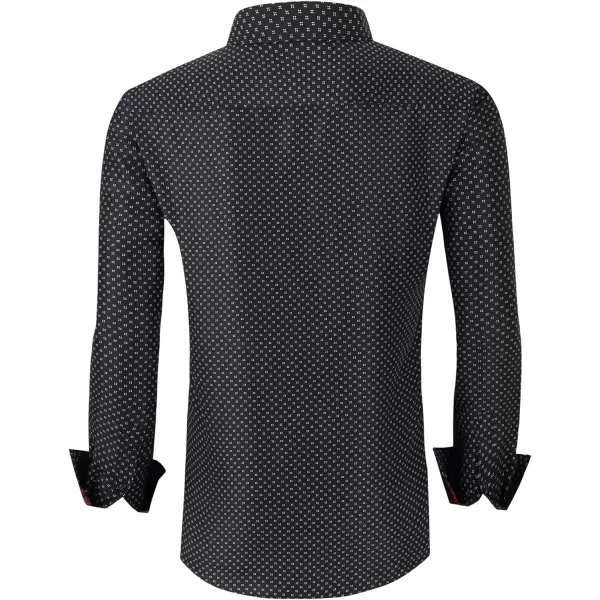 Alex Vando Mens Printed Dress Shirts Long Sleeve Regular Fit Button Down Shirt