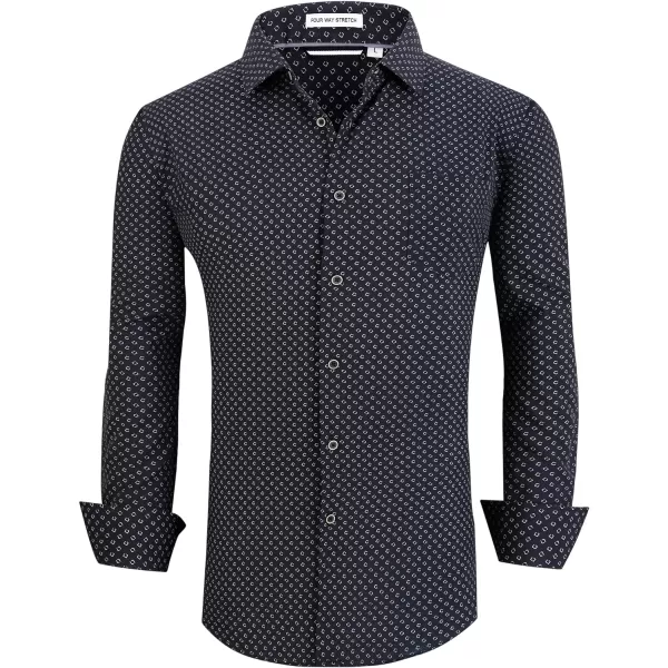 Alex Vando Mens Printed Dress Shirts Long Sleeve Regular Fit Button Down Shirt