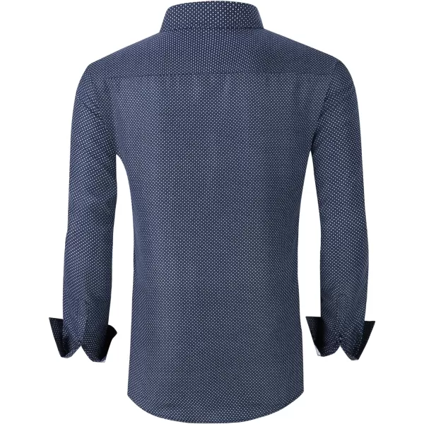 Alex Vando Mens Printed Dress Shirts Long Sleeve Regular Fit Button Down Shirt