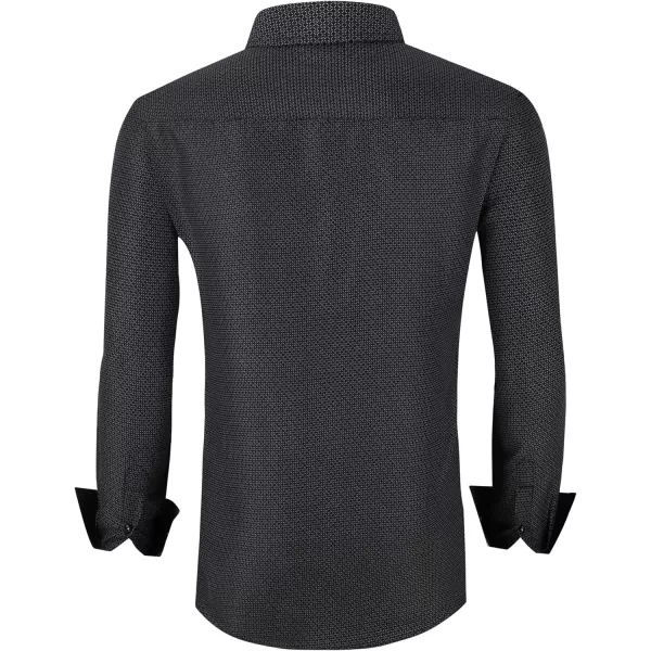 Alex Vando Mens Printed Dress Shirts Long Sleeve Regular Fit Button Down Shirt