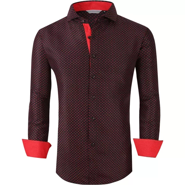 Alex Vando Mens Printed Dress Shirts Long Sleeve Regular Fit Button Down Shirt