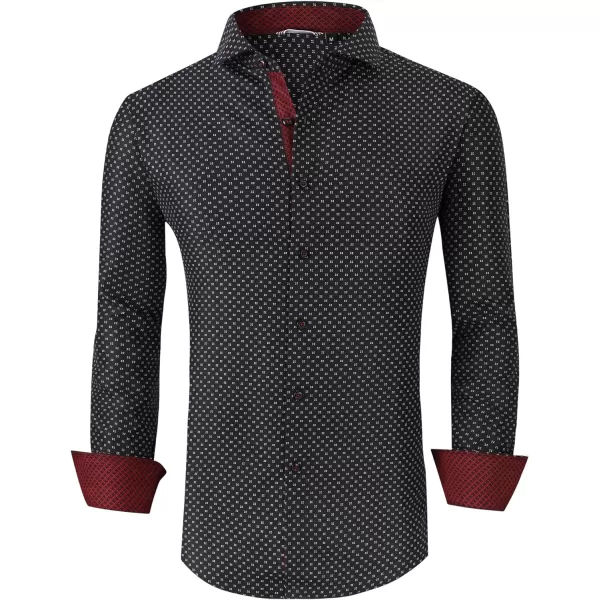 Alex Vando Mens Printed Dress Shirts Long Sleeve Regular Fit Button Down Shirt