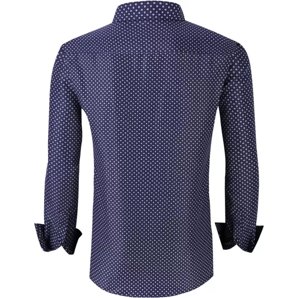 Alex Vando Mens Printed Dress Shirts Long Sleeve Regular Fit Button Down Shirt
