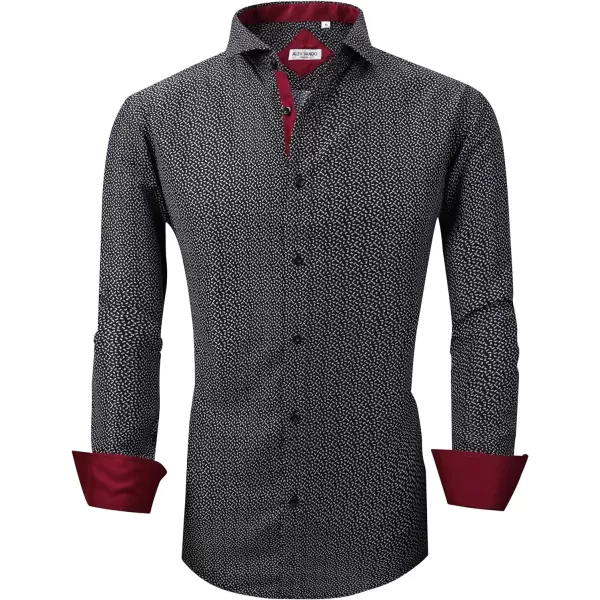 Alex Vando Mens Printed Dress Shirts Long Sleeve Regular Fit Button Down Shirt