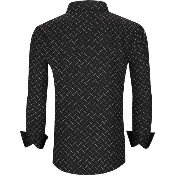 Alex Vando Mens Printed Dress Shirts Long Sleeve Regular Fit Button Down Shirt