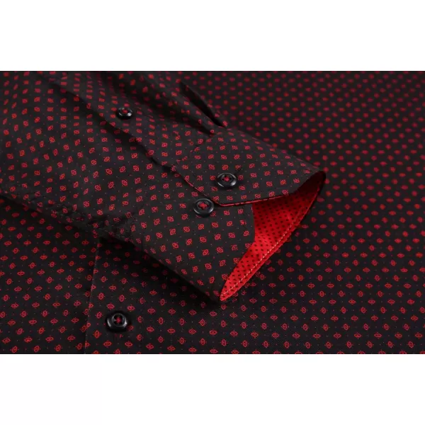 Alex Vando Mens Printed Dress Shirts Long Sleeve Regular Fit Button Down Shirt