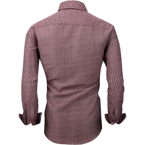 Alex Vando Mens Printed Dress Shirts Long Sleeve Regular Fit Button Down Shirt