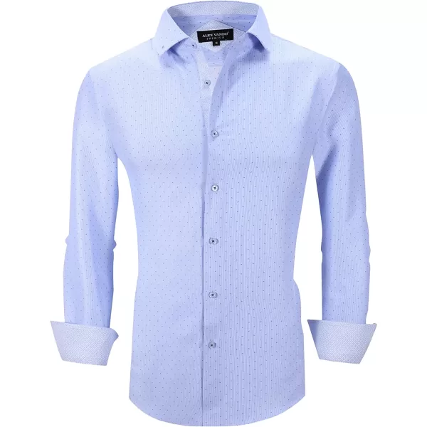 Alex Vando Mens Printed Dress Shirts Long Sleeve Regular Fit Button Down Shirt