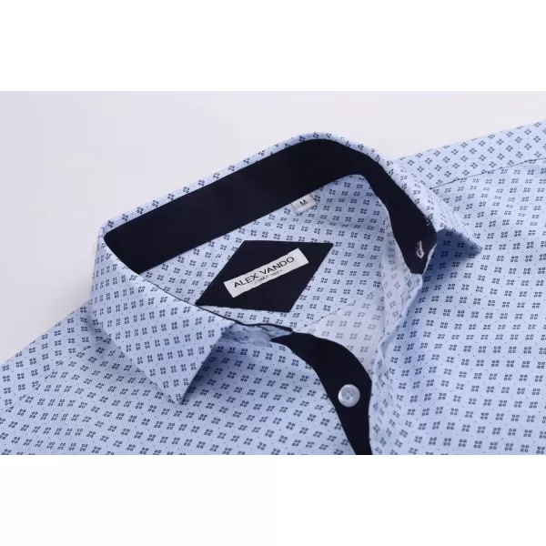 Alex Vando Mens Printed Dress Shirts Long Sleeve Regular Fit Button Down Shirt