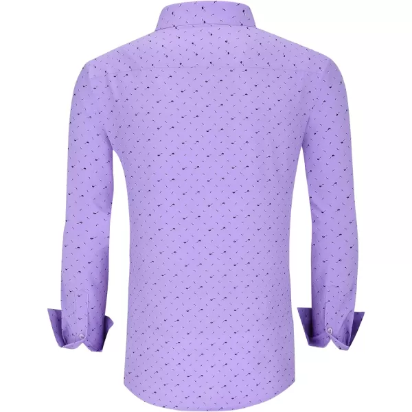 Alex Vando Mens Printed Dress Shirts Long Sleeve Regular Fit Button Down Shirt