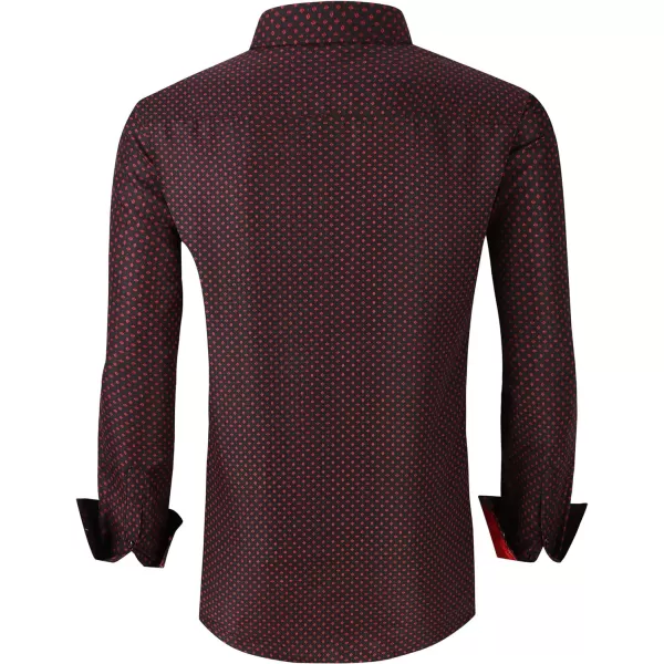 Alex Vando Mens Printed Dress Shirts Long Sleeve Regular Fit Button Down Shirt