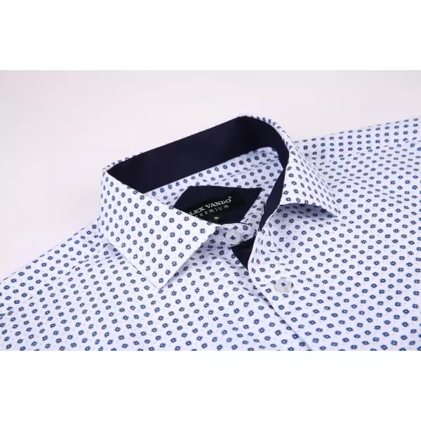Alex Vando Mens Printed Dress Shirts Long Sleeve Regular Fit Button Down Shirt