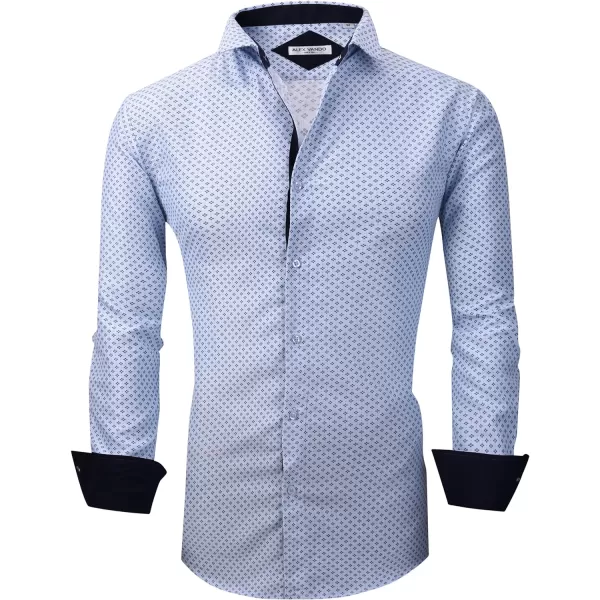 Alex Vando Mens Printed Dress Shirts Long Sleeve Regular Fit Button Down Shirt