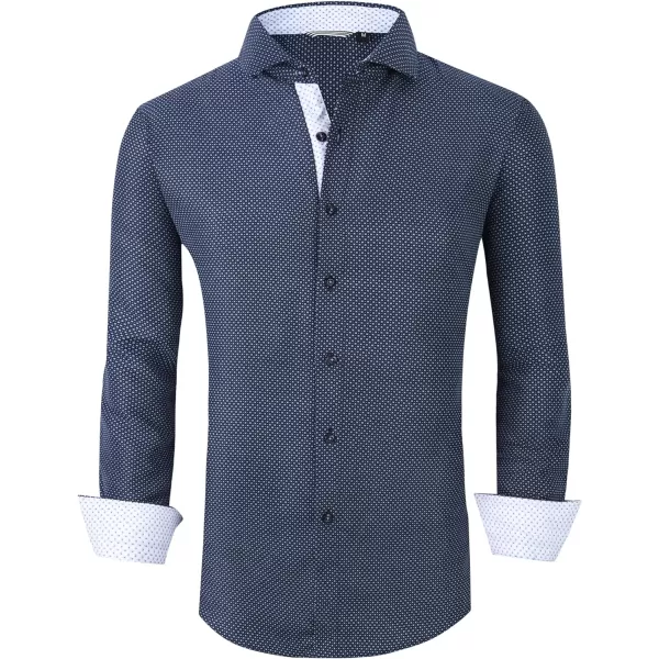 Alex Vando Mens Printed Dress Shirts Long Sleeve Regular Fit Button Down Shirt