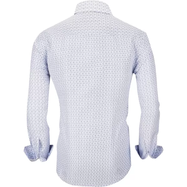 Alex Vando Mens Printed Dress Shirts Long Sleeve Regular Fit Button Down Shirt