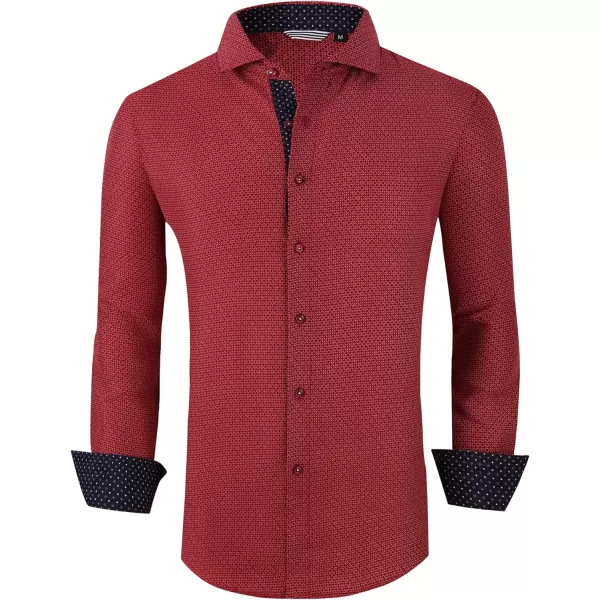Alex Vando Mens Printed Dress Shirts Long Sleeve Regular Fit Button Down Shirt
