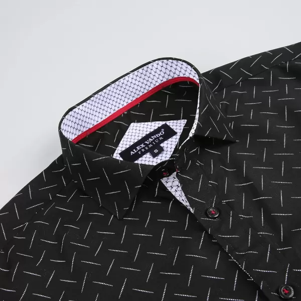 Alex Vando Mens Printed Dress Shirts Long Sleeve Regular Fit Button Down Shirt