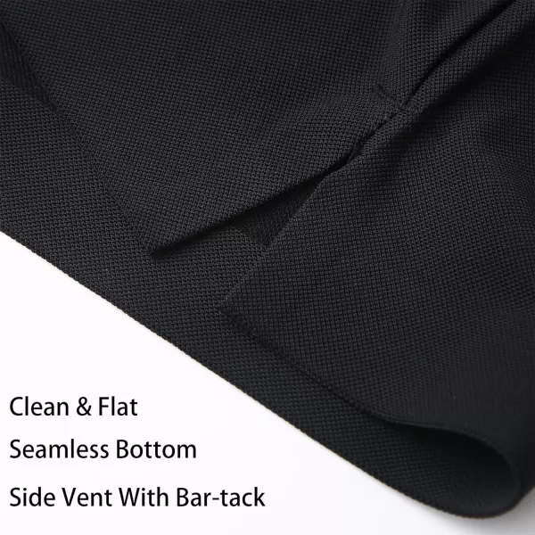 Alex Vando Mens Seamless Golf Shirt Moisture Wicking Quick-Dry Tailored Fit Polo Shirts