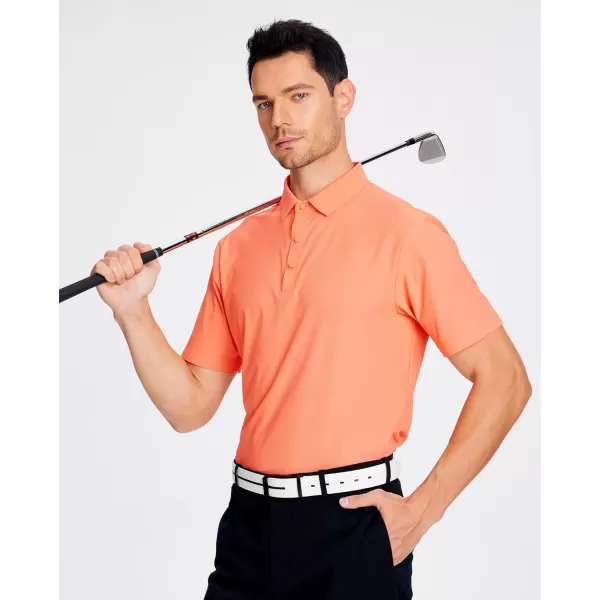 Alex Vando Mens Seamless Golf Shirt Moisture Wicking Quick-Dry Tailored Fit Polo Shirts