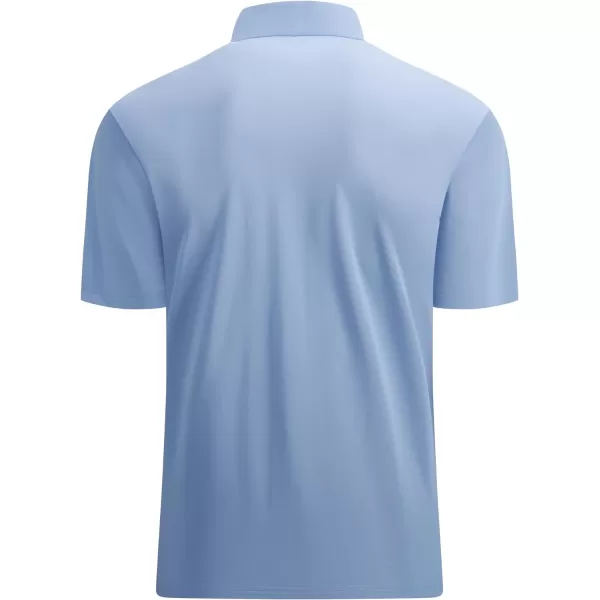 Alex Vando Mens Seamless Golf Shirt Moisture Wicking Quick-Dry Tailored Fit Polo Shirts