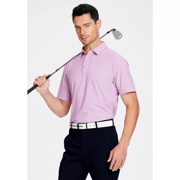 Alex Vando Mens Seamless Golf Shirt Moisture Wicking Quick-Dry Tailored Fit Polo Shirts