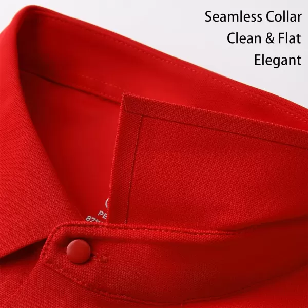 Alex Vando Mens Seamless Golf Shirt Moisture Wicking Quick-Dry Tailored Fit Polo Shirts