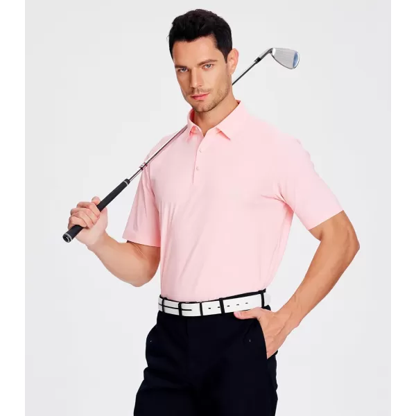 Alex Vando Mens Seamless Golf Shirt Moisture Wicking Quick-Dry Tailored Fit Polo Shirts