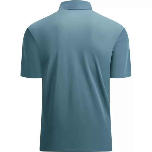 Alex Vando Mens Seamless Golf Shirt Moisture Wicking Quick-Dry Tailored Fit Polo Shirts