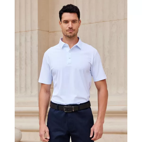 Alex Vando Mens Seamless Golf Shirt Moisture Wicking Quick-Dry Tailored Fit Polo Shirts