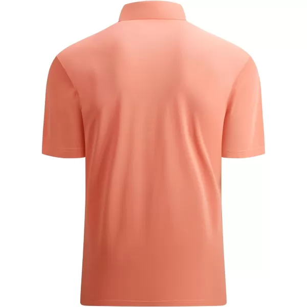 Alex Vando Mens Seamless Golf Shirt Moisture Wicking Quick-Dry Tailored Fit Polo Shirts