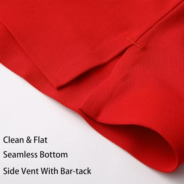 Alex Vando Mens Seamless Golf Shirt Moisture Wicking Quick-Dry Tailored Fit Polo Shirts