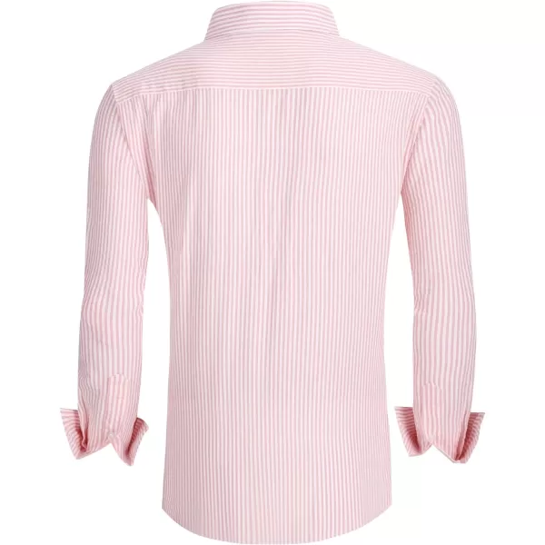 Alex Vando Mens Seersucker Dress Shirts Striped Casual Shirts for Men