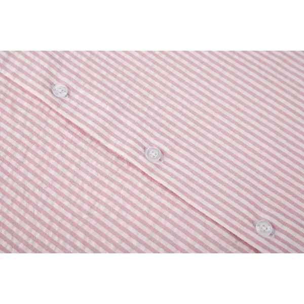 Alex Vando Mens Seersucker Dress Shirts Striped Casual Shirts for Men