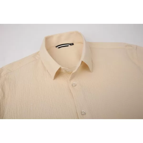 Alex Vando Mens Seersucker Dress Shirts Striped Casual Shirts for Men