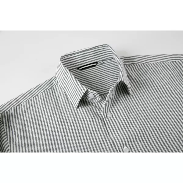 Alex Vando Mens Seersucker Dress Shirts Striped Casual Shirts for Men