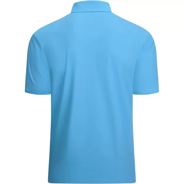 Alex Vando Mens Striped Golf Shirt Moisture Wicking Quick-Dry Sports Polo Shirts