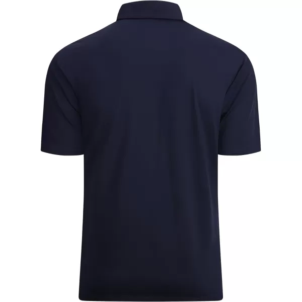 Alex Vando Mens Striped Golf Shirt Moisture Wicking Quick-Dry Sports Polo Shirts