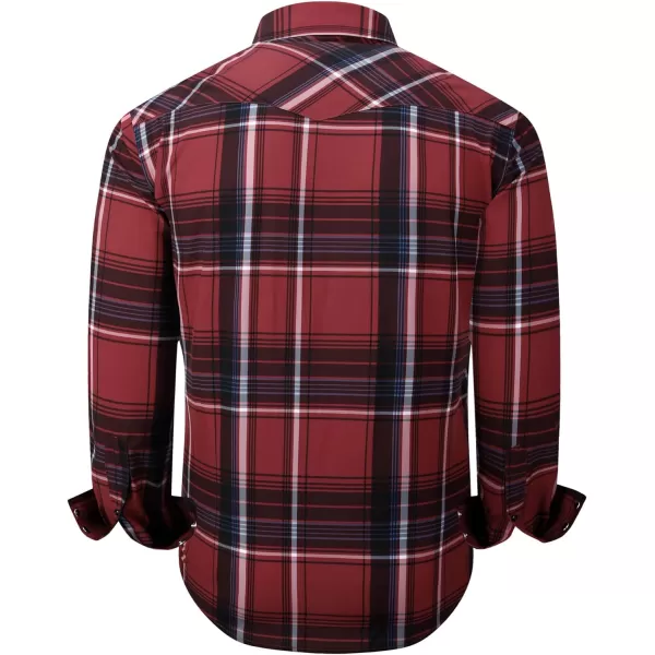 Alex Vando Mens Western Shirts Long Sleeve Casual Cowboy Shirts for Men